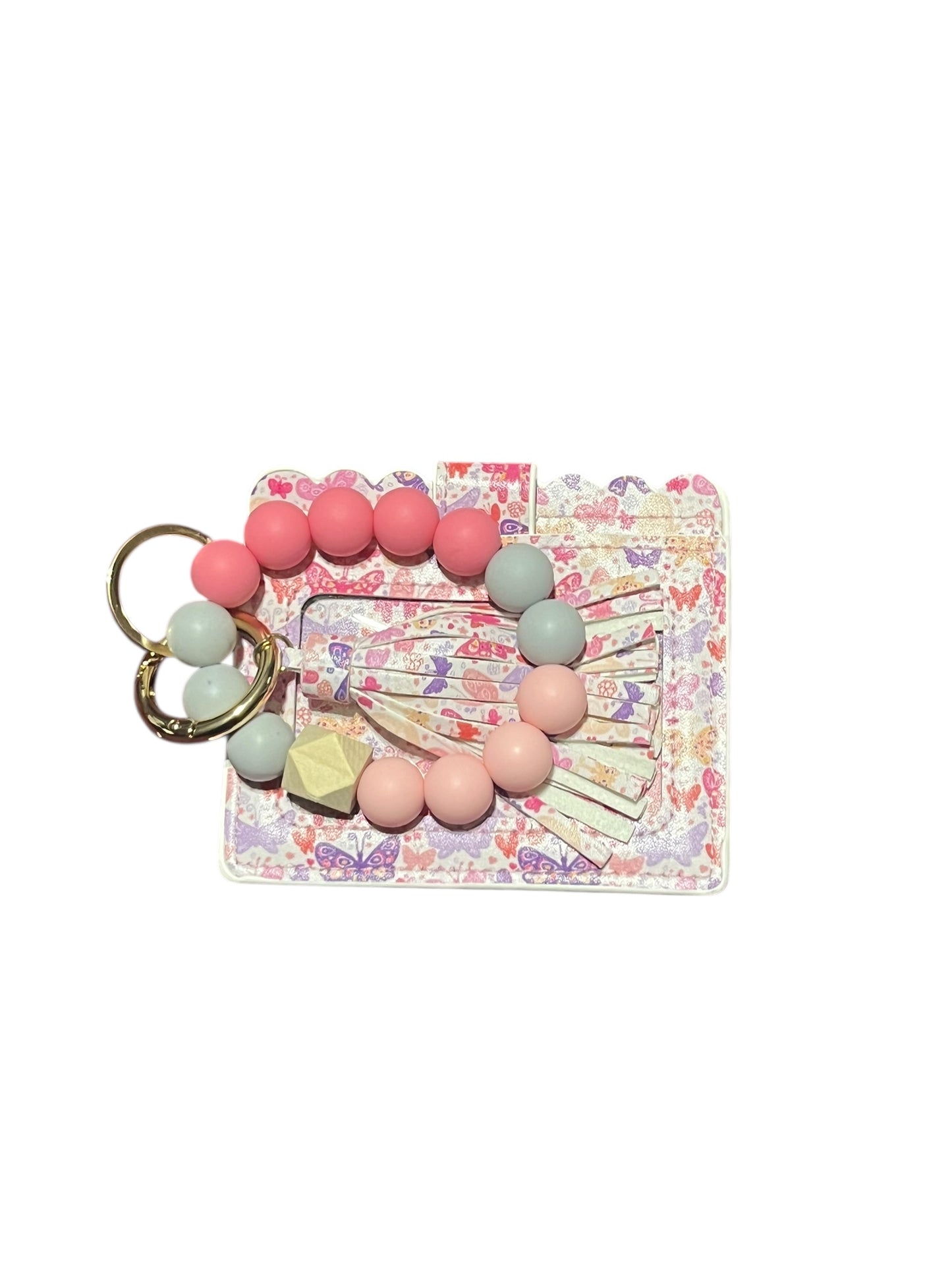 Butterfly Wallet Wristlet Keychain