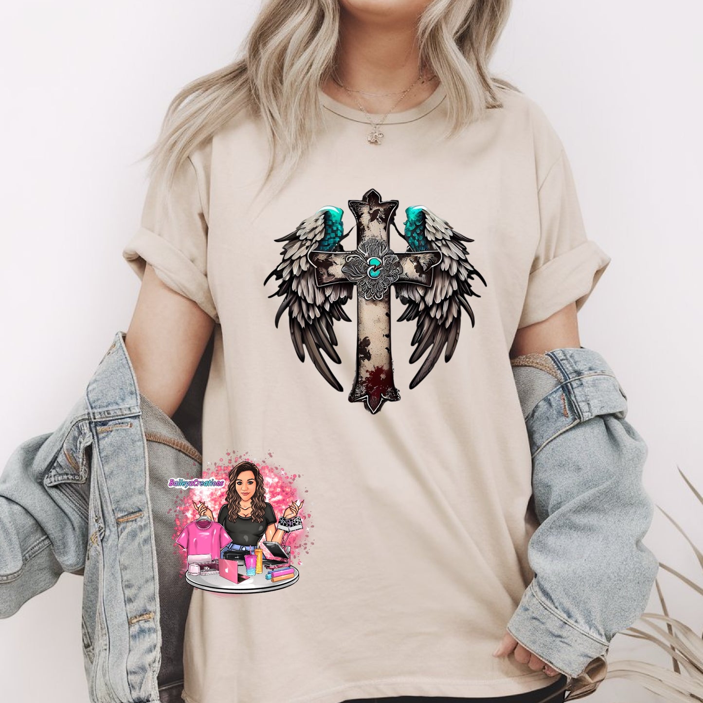 Tan Cross Wings Shirt