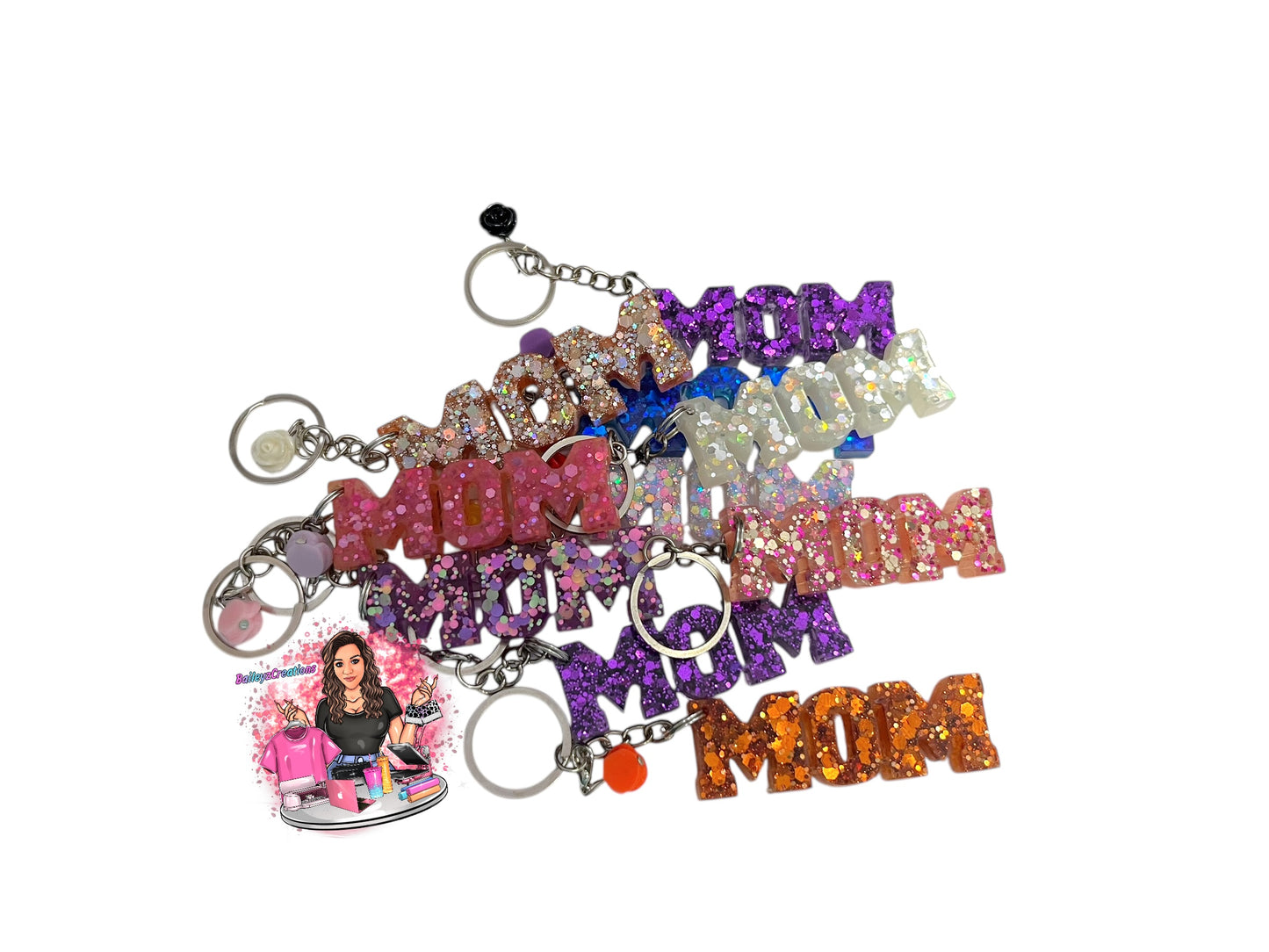 Mom Resin Keychains