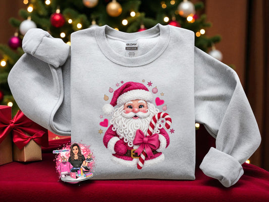 Faux Yarn Santa Crewneck