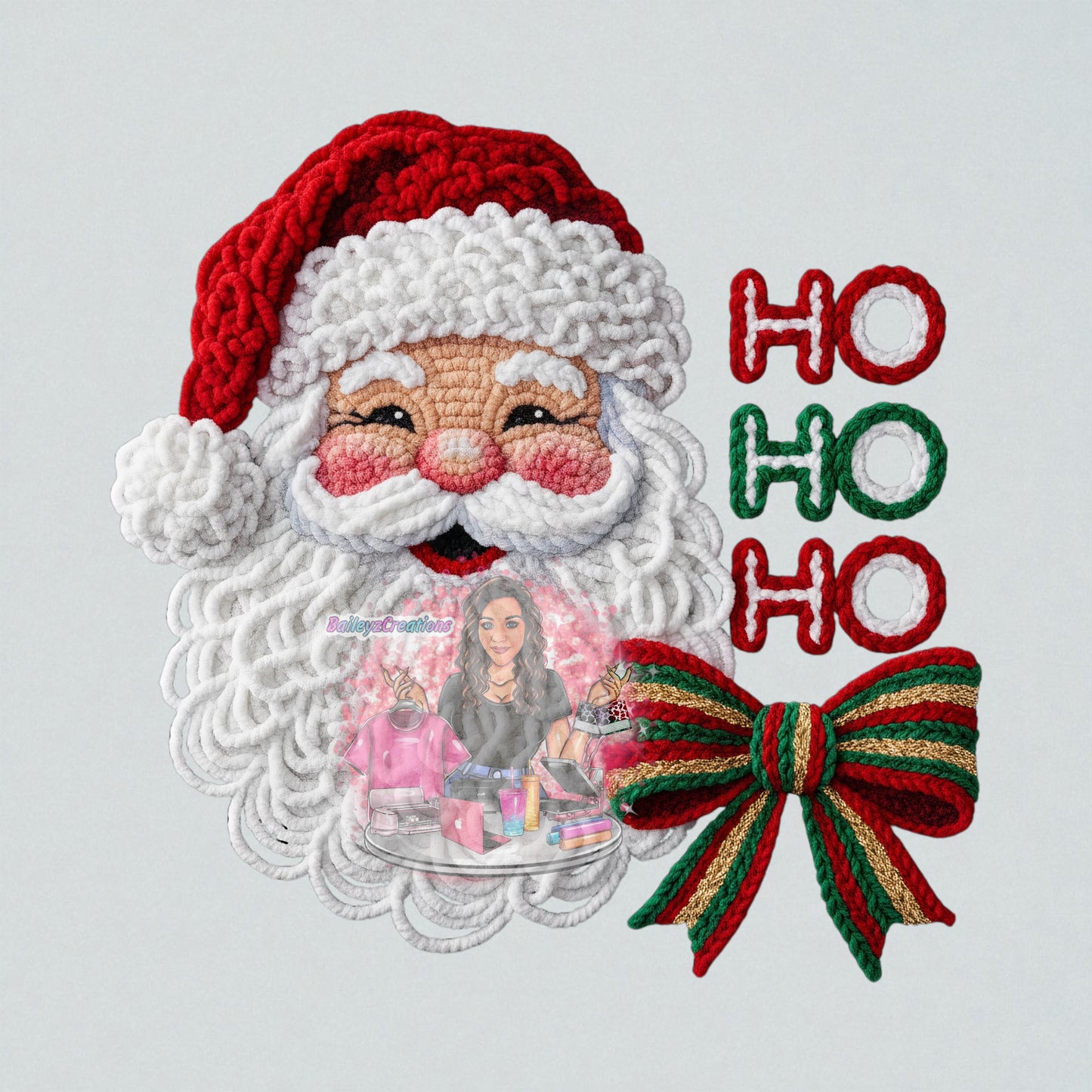 Faux Yarn Style Santa Crewneck