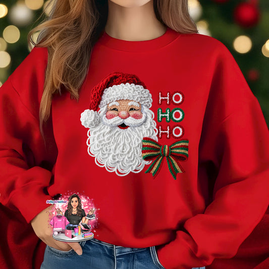 Faux Yarn Style Santa Crewneck