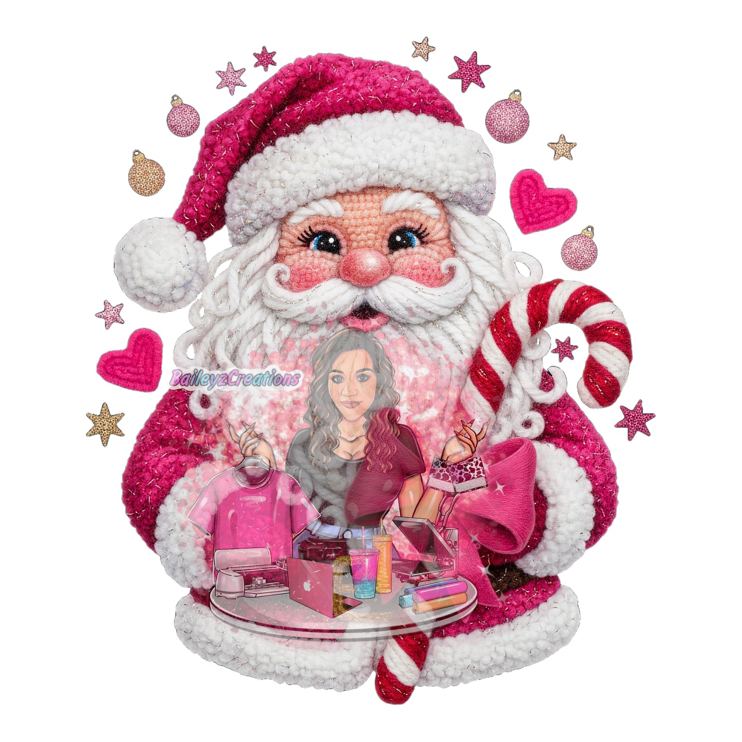 Faux Yarn Santa Crewneck